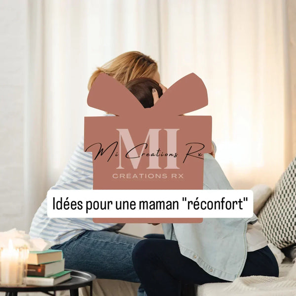 Maman qui caline son enfant pour le reconforter. Idee cadeau pour la maman reconfort