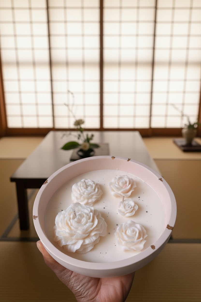 Bougie 500g dans.interieur japonais