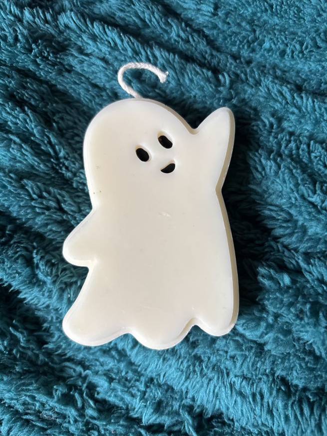 Bougie fantome couverture fluffy HALLOWEEN AUTOMNE MADE IN ROUBAIX