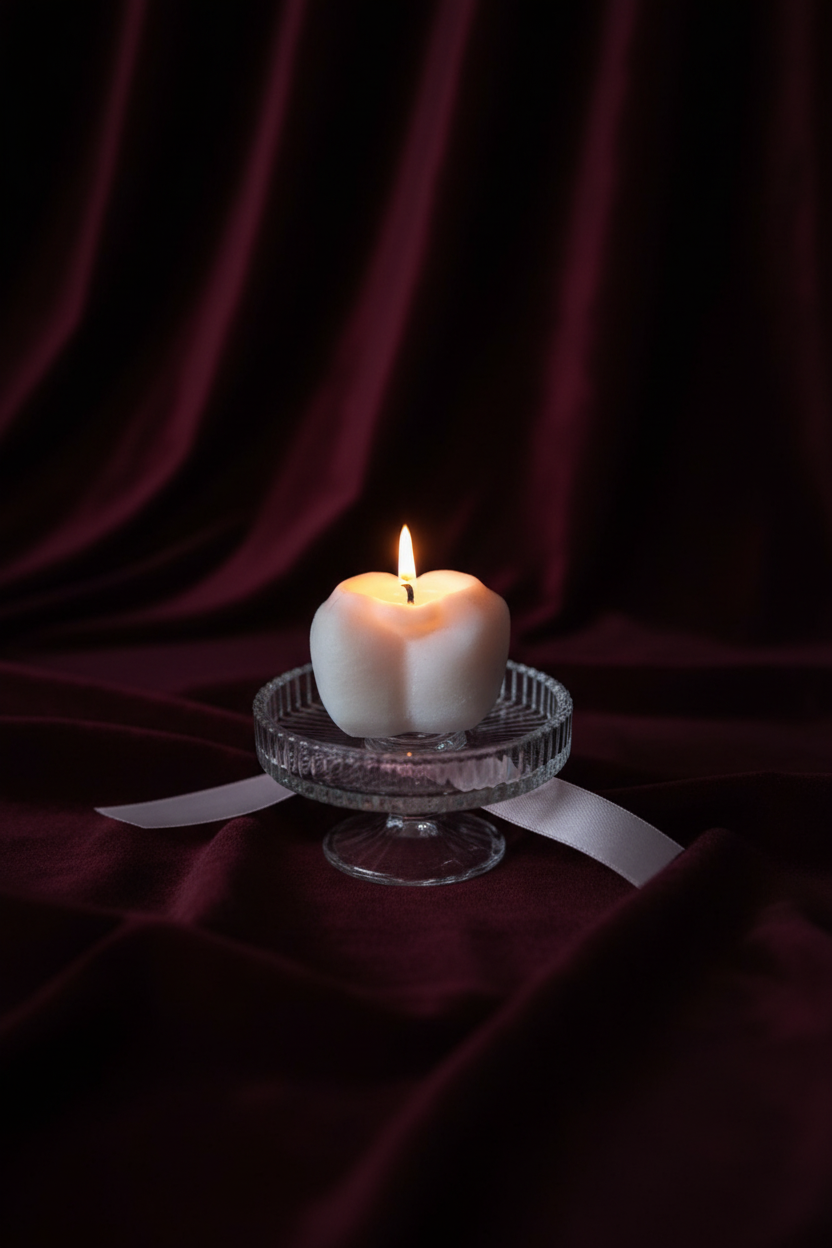Bougie hanches de femme fond type boudoir