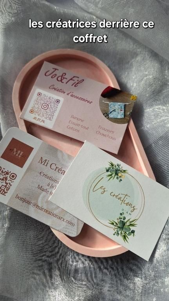 Jo et Fill les créations d am et micreationsrx dans un coffret