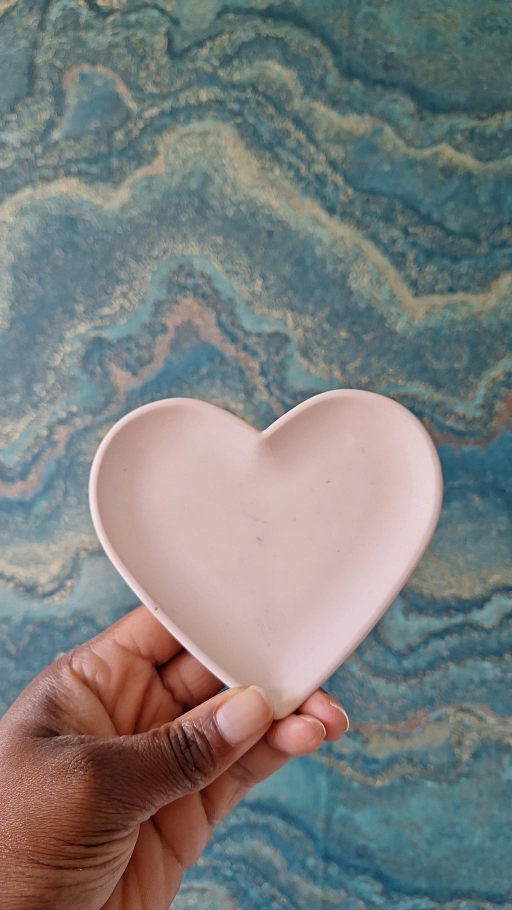 Cadeau fête des mères nounous amour jesmonite beige coeur
