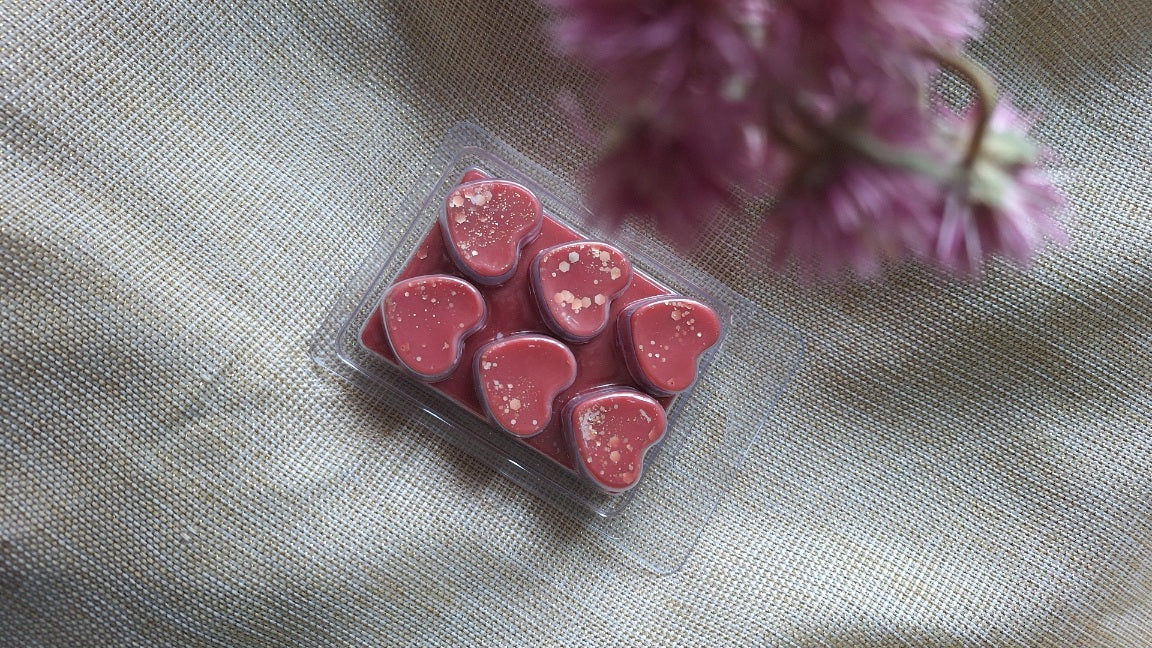 Fondants parfumés micreations rx coeur rouge paillette cerise noire explosibe 