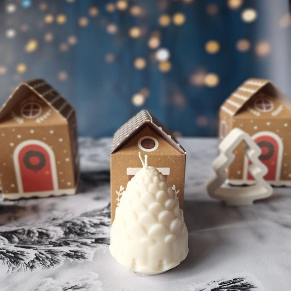 Bougie pomme de pin calendrier de l'avent marché de Noel artisanat made in Roubaix