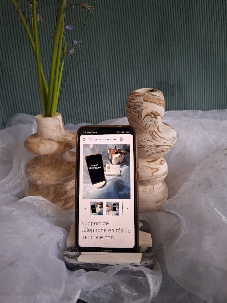 Support de téléphone en jesmonite